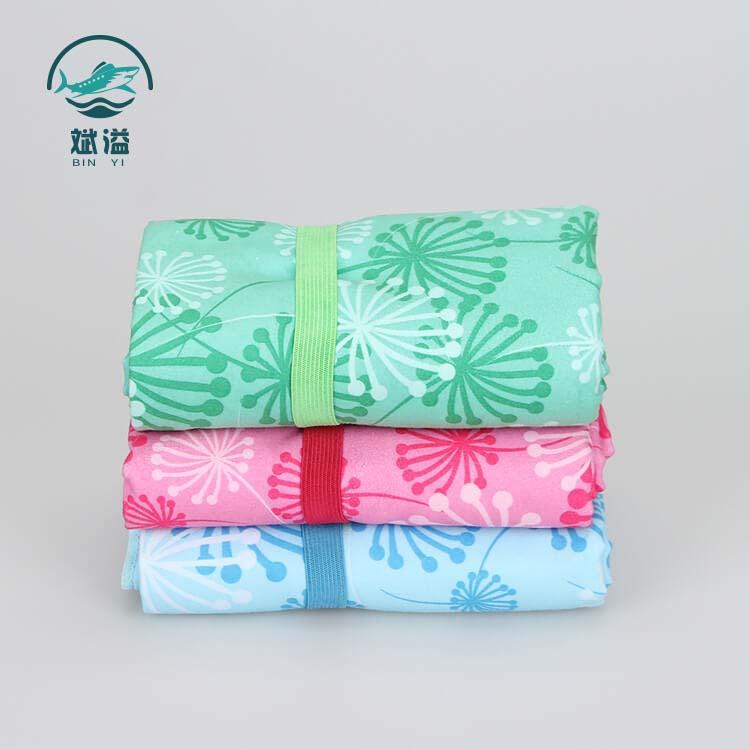 Microfiber suede printed beach towel
